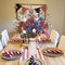 8 Pcs Patriotic Artificial Flowers 16.9in 4th of July Berry Stems Red White Blue Glitter Star Pip Berry Picks for Independence Day Wedding Home Table Centerpiece Décor
